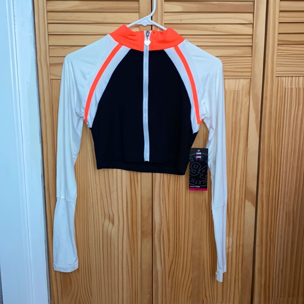 Long sleeve Zipped crop top - Size S
